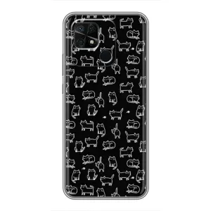Чохол з принтом для Xiaomi Redmi 10C (AlphaPrint) Модні коти (Маленькі котики)
