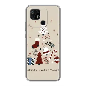 Різдвяні Чохли для Xiaomi Redmi 10C (VPrint) (Merry Christmas)