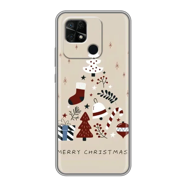 Чехол с принтом «Merry Christmas» для Xiaomi Redmi 10C