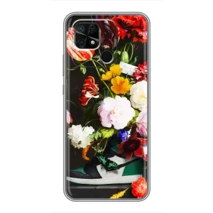 Бренднові Чохли для Xiaomi Redmi 10C - (PREMIUMPrint) (Nike цветы)