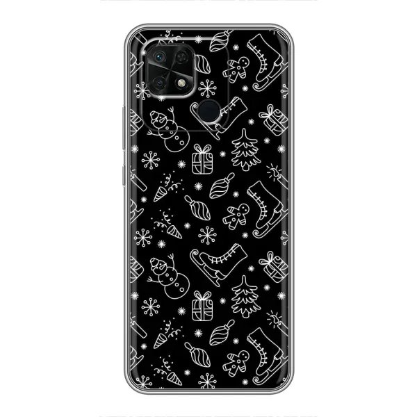 Чехол с принтом «Новогодний фон» для Xiaomi Redmi 10C Чехол с принтом «Новогодний фон» для Xiaomi Redmi 10C