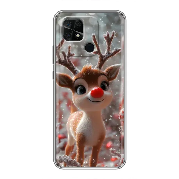 Чохол з принтом «Олень з носом» для Xiaomi Redmi 10C Чохол з принтом «Олень з носом» для Xiaomi Redmi 10C