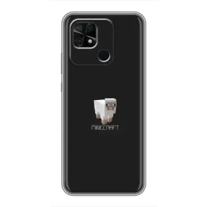 Чехол Майнкрафт на Xiaomi Redmi 10C (AlphaPrint) Minecraft (Овечка Майнкрафт)