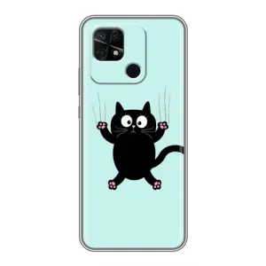 Чохол з принтом для Xiaomi Redmi 10C (AlphaPrint) Модні коти (Падаючий кіт)