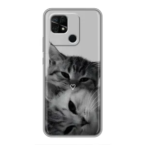 Чехол с рисунком кот на Xiaomi Redmi 10C (Пара котов)