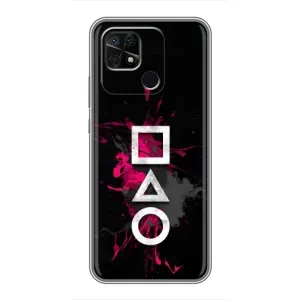 Чохол Гра в кальмара для Xiaomi Redmi 10C (Символи Гра кальмара)
