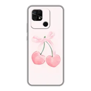 Чохол з розовим принтом для Xiaomi Redmi 10C (Рожеві вишні)