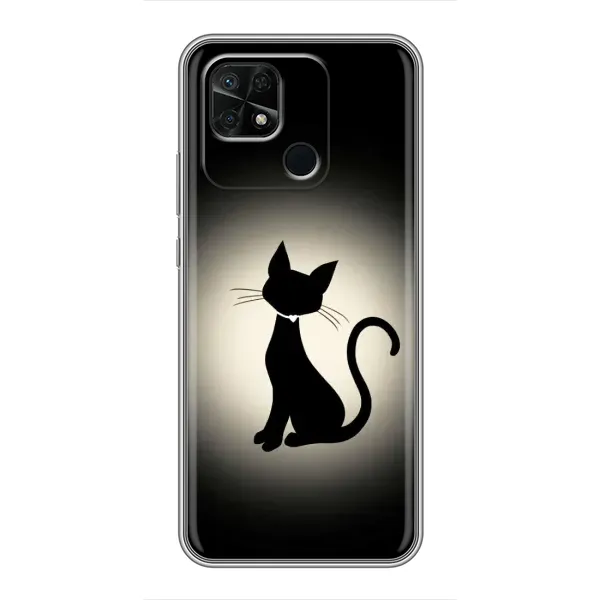 Чохол з принтом «Силует котика» для Xiaomi Redmi 10C