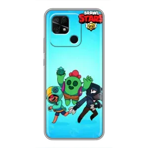 Чехлы Brawl Stars для Xiaomi Redmi 10C (AlphaPrint) (Трио героев)