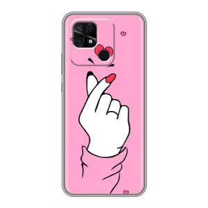 Чехол с принтом для Xiaomi Redmi 10C (AlphaPrint - Знак сердечка) (Знак Love)