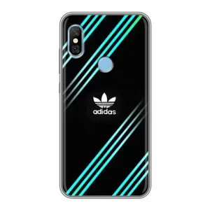 Чохли Адидас для Xiaomi Redmi 6 pro (AlphaPrint) (Адідас з полосами)