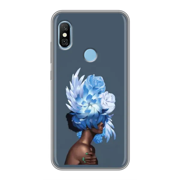 Чохол з принтом «Квіти на голові» для Xiaomi Redmi 6 pro