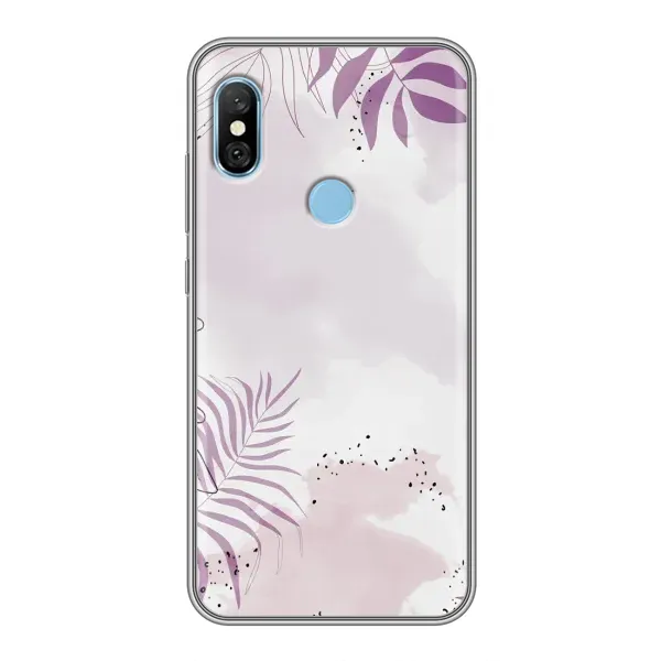 Чехол с принтом «Фиолетовые листья» для Xiaomi Redmi 6 pro