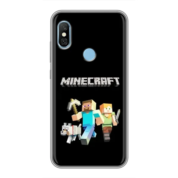 Чохол з принтом «герої Minecraft» для Xiaomi Redmi 6 pro