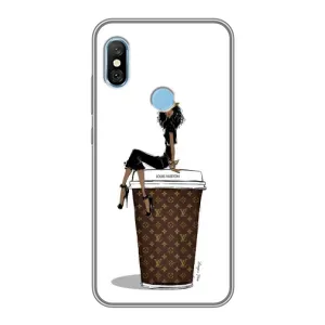 Чехлы Луи Витон для Xiaomi Redmi 6 pro (AlphaPrint - LOUIS VUITTON) (кофе LOUIS VUITTON)