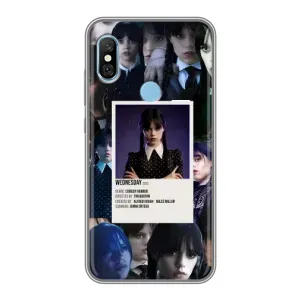 Чехлы Венсдей на Xiaomi Redmi 6 pro Уэнсдей (AlphaPrint) (коллаж Уэнздей)