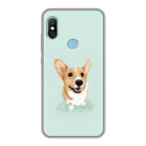 Чехлы с собаками для Xiaomi Redmi 6 pro (VPrint) (Корги)