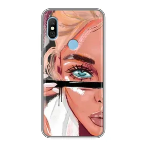 Чохол з друком для Xiaomi Redmi 6 pro - (Мода) (AlphaPrint) (Макіяж)