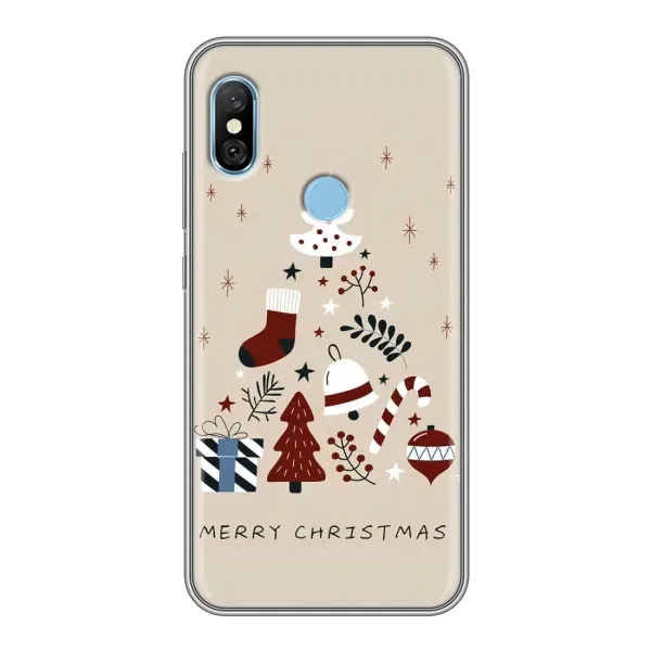Чехол с принтом «Merry Christmas» для Xiaomi Redmi 6 pro