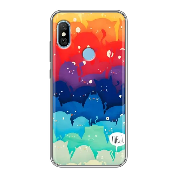 Чехол с принтом «Mew» для Xiaomi Redmi 6 pro