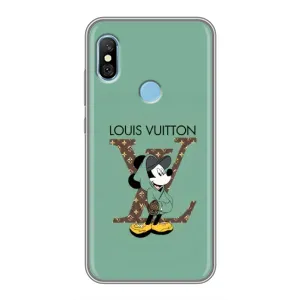 Чехлы Луи Витон для Xiaomi Redmi 6 pro (AlphaPrint - LOUIS VUITTON) (Микки Маус LV)
