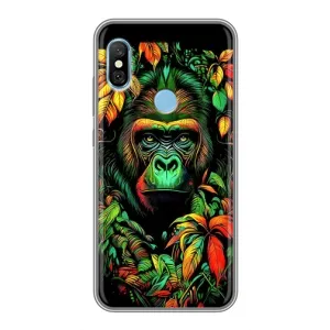 Чехол с Обезьянами Xiaomi Redmi 6 pro - (AlphaPrint) (Обезьяна в тропиках)