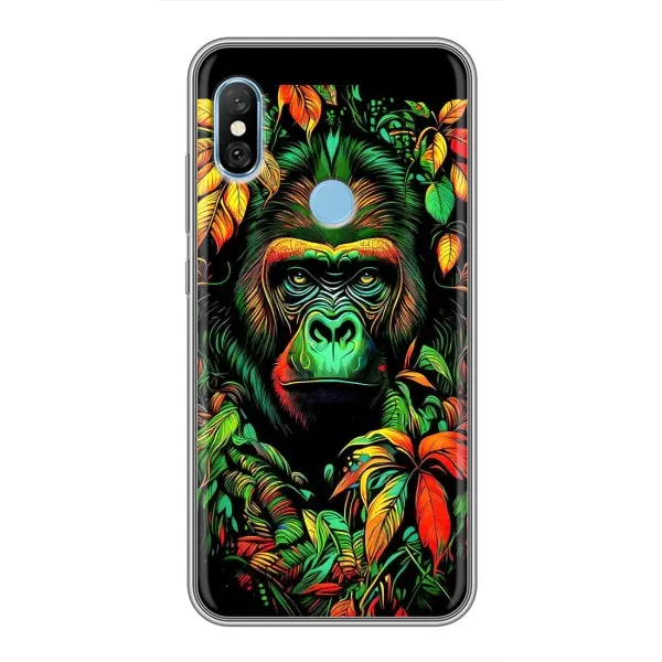 Чохол з принтом «Мавпа в квітах» для Xiaomi Redmi 6 pro Чохол з принтом «Мавпа в квітах» для Xiaomi Redmi 6 pro