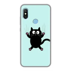 Чехол с принтом для Xiaomi Redmi 6 pro (AlphaPrint) Модные коты