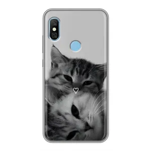 Чехол с рисунком кот на Xiaomi Redmi 6 pro (Пара котов)