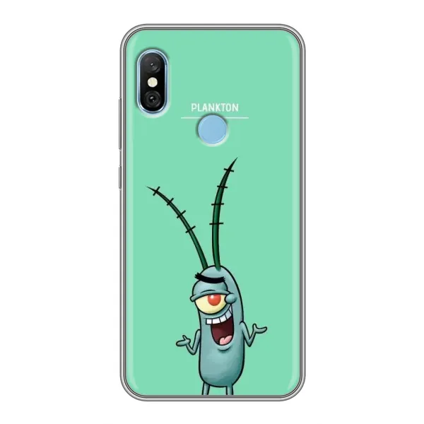 Чехол с принтом «Персонаж Планктон» для Xiaomi Redmi 6 pro Чехол с принтом «Персонаж Планктон» для Xiaomi Redmi 6 pro