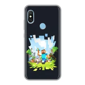 Чохол Майнкрафт на Xiaomi Redmi 6 pro (AlphaPrint) Minecraft (персонажі Minecraft)