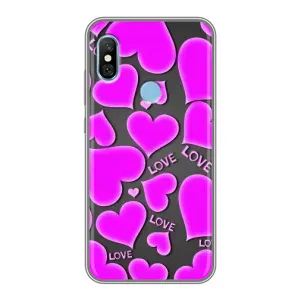 Чехлы для любимой на Редми 6 Про (VPrint) (Pink hearts)