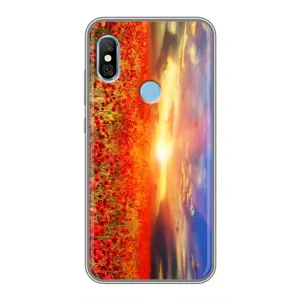 Чохол з картинкою (Стильні) Сяомі Редмі 6 Про - (AlphaPrint) (Поле тюльпанів)