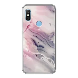 Мраморный чехол на Xiaomi Redmi 6 pro (VPrint) (Пурпурный Мрамор)
