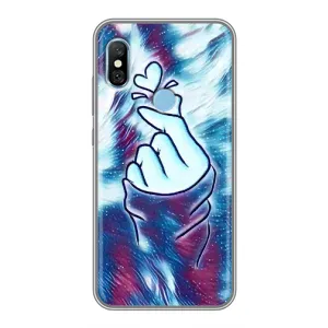 Чехол с принтом для Xiaomi Redmi 6 pro (AlphaPrint - Знак сердечка)