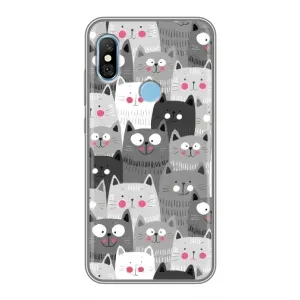 Чехлы с Котиками для Xiaomi Redmi 6 pro (VPrint) (Рисованные котики)