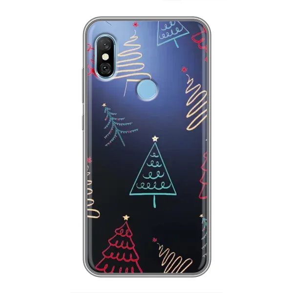 Чохол з принтом «Різдвяні ялинки» для Xiaomi Redmi 6 pro