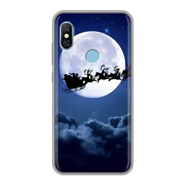 Чехол с принтом «Санта - луна» для Xiaomi Redmi 6 pro