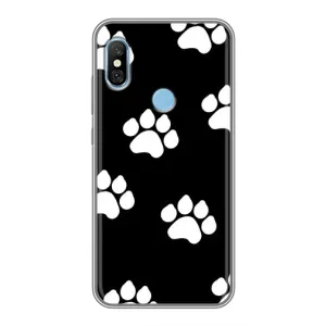 Чехлы с собаками для Xiaomi Redmi 6 pro (VPrint) (Следы собаки)