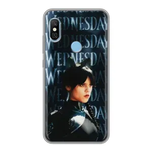 Чехлы Венсдей на Xiaomi Redmi 6 pro Уэнсдей (AlphaPrint) (Уэнздей кошка)