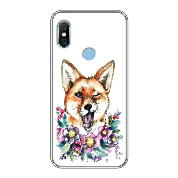 Чохол з принтом «Весела лисичка» для Xiaomi Redmi 6 pro