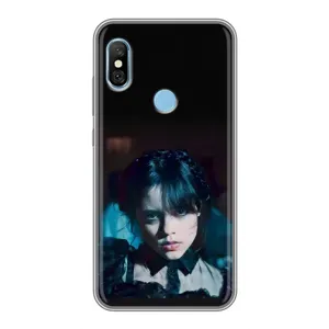 Чехлы Венсдей на Xiaomi Redmi 6 pro Уэнсдей (AlphaPrint) (взгляд Уэнздей)