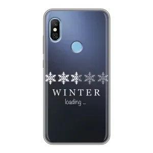 Зимние Чехлы для Редми 6 Про - прозрачный фон (Winter loading)
