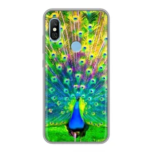 Чехол с птицами на Xiaomi Redmi 6 pro (VPrint) (Яркий Павлин)