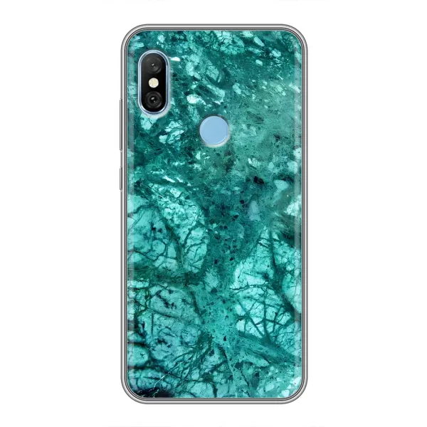 Чехол с принтом «Зеленый мрамор» для Xiaomi Redmi 6 pro