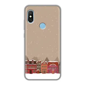 Новогодние, Праздничные Чехлы для Xiaomi Redmi 6 pro - 2024 год (Зимний город)