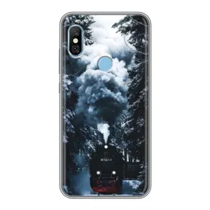 Новогодние, Праздничные Чехлы для Xiaomi Redmi 6 pro - 2024 год (Зимний поезд)