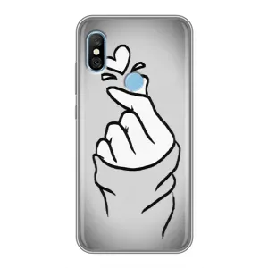 Чохол з принтом для Xiaomi Redmi 6 pro (AlphaPrint - Знак сердечка) (Значок Love)