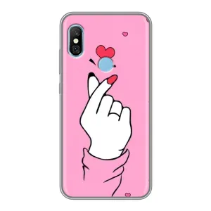 Чохол з принтом для Xiaomi Redmi 6 pro (AlphaPrint - Знак сердечка) (Знак Love)