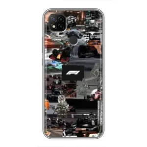 Чохол Формула1 на Xiaomi Redmi 9c (Гоночний колаж Ф1)